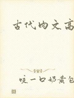 古代肉文高辣文封面