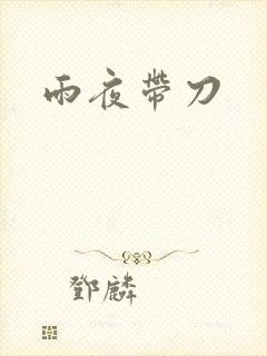 雨夜带刀封面
