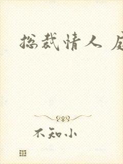 总裁情人 庭妍封面