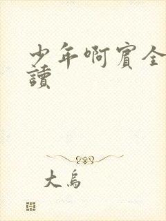 少年啊宾全文阅读封面