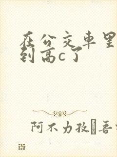 在公交车里c弄到高c了