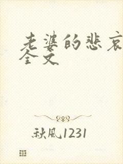 老婆的悲哀小说全文