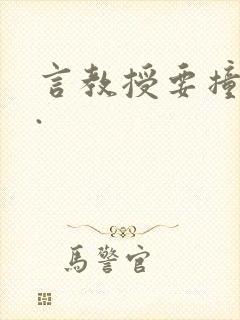 言教授要撞坏了.封面