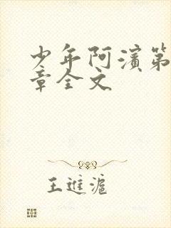 少年阿滨第13章全文封面