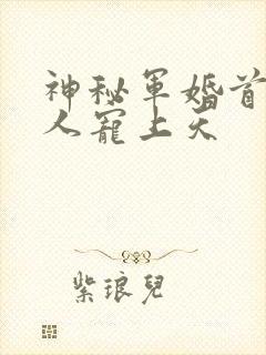 神秘军婚首长大人宠上天封面
