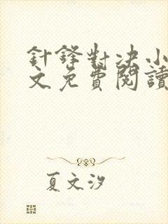 针锋对决小说全文免费阅读完整版