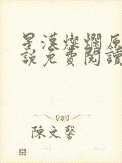 星汉灿烂原著小说免费阅读