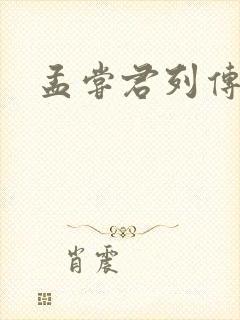 孟尝君列传封面