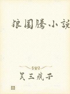 狼图腾小说封面