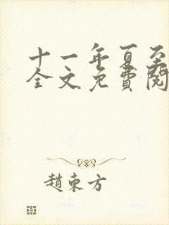 十一年夏至小说全文免费阅读封面