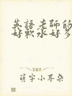 英语老师的兔子好软水好多