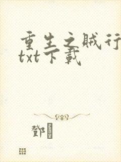 重生之贼行天下txt下载