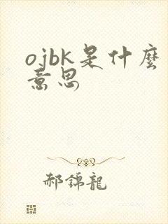 ojbk是什么意思封面