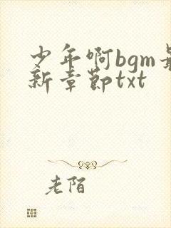 少年啊bgm最新章节txt