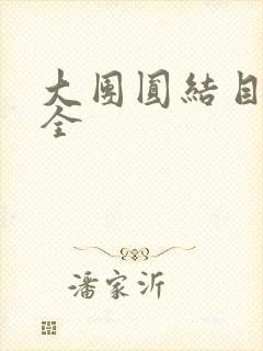 大团圆结目录大全封面