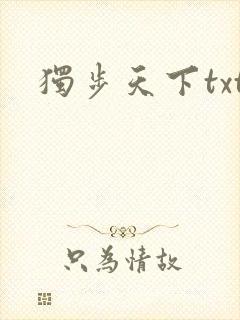 独步天下txt封面