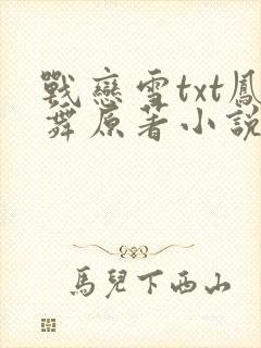 战恋雪txt凤舞原著小说封面