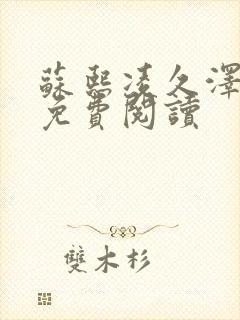 苏熙凌久泽小说免费阅读封面