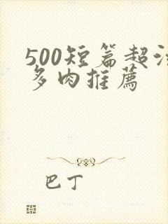500短篇超污多肉推荐