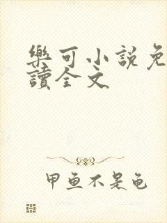 乐可小说免费阅读全文