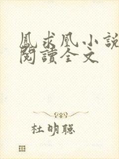 凤求凰小说免费阅读全文封面