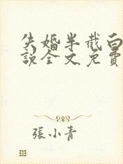 失婚半截白菜小说全文免费阅读