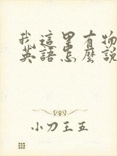 我这里有物资用英语怎么说