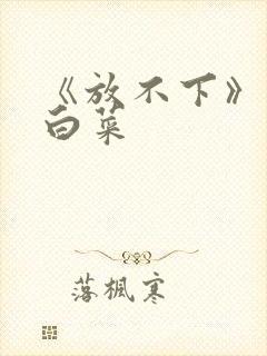 《放不下》半截白菜封面