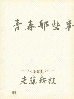 青春那些事封面