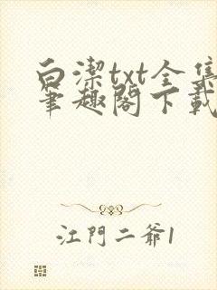 白洁txt全集笔趣阁下载