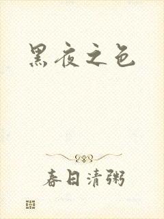 黑夜之色封面