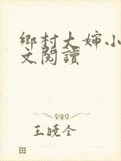 乡村大婶小说全文阅读封面