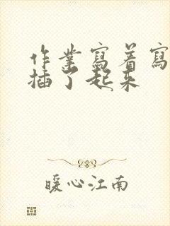 作业写着写着就插了起来封面