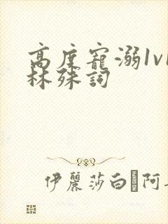 高度宠溺1v1林殊词