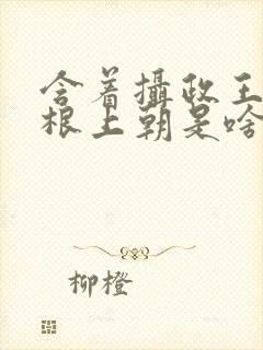 含着摄政王的紫根上朝是啥小说