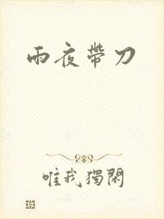 雨夜带刀封面