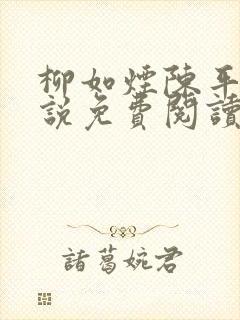 柳如烟陈平安小说免费阅读全文封面