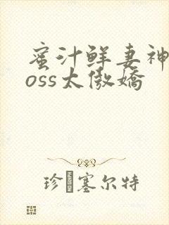 蜜汁鲜妻神君Boss太傲娇封面