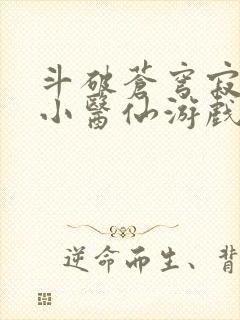 斗破苍穹寂寞的小医仙游戏世界