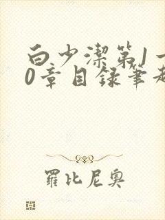 白少洁第1一40章目录笔趣阁