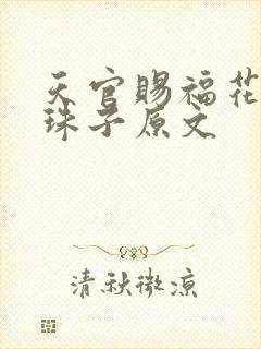 天官赐福花怜塞珠子原文