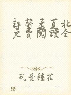 许馨柔夏北小说免费阅读全文下载