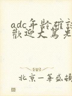 adc年龄确认欢迎大驾光临小说