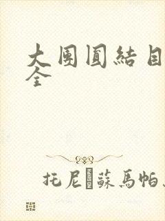 大团圆结目录大全