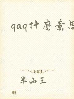 qaq什么意思封面