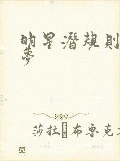 明星潜规则之皇梦