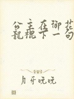 公主在御花园吃龙棍下一句