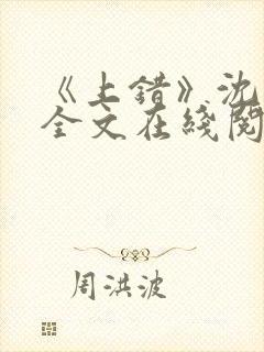 《上错》沈南初全文在线阅读笔趣阁