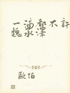 一滴都不许漏 魏承泽