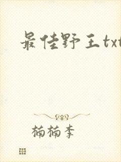 最佳野王txt